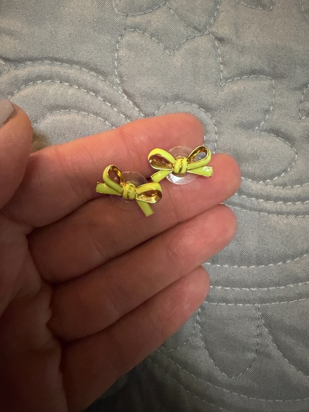 Kate Spade Yellow Bow Stud Earrings